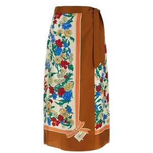 Gucci - Floral Print Silk Wrap Skirt - IT 40